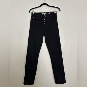 RE/DONE Originals High Rise Ankle Crop in Black